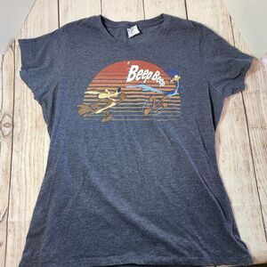 Looney Tunes Wile E. Coyote & Road Runner Beep Beep Chase T-Shirt Size Large
